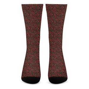 Chinese Cloud Pattern Print Crew Socks