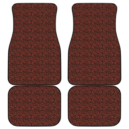 Chinese Cloud Pattern Print Front and Back Car Floor Mats