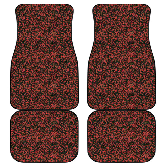 Chinese Cloud Pattern Print Front and Back Car Floor Mats