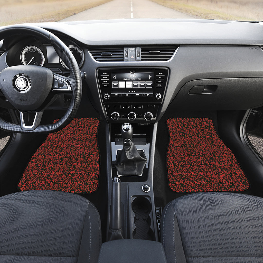 Chinese Cloud Pattern Print Front and Back Car Floor Mats