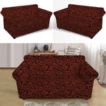 Chinese Cloud Pattern Print Loveseat Slipcover