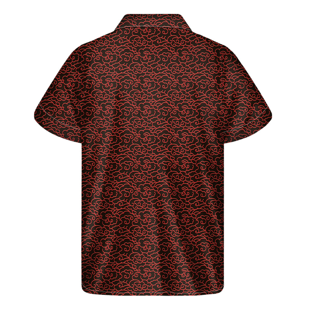 Chinese Cloud Pattern Print Men's Short Sleeve Shirt