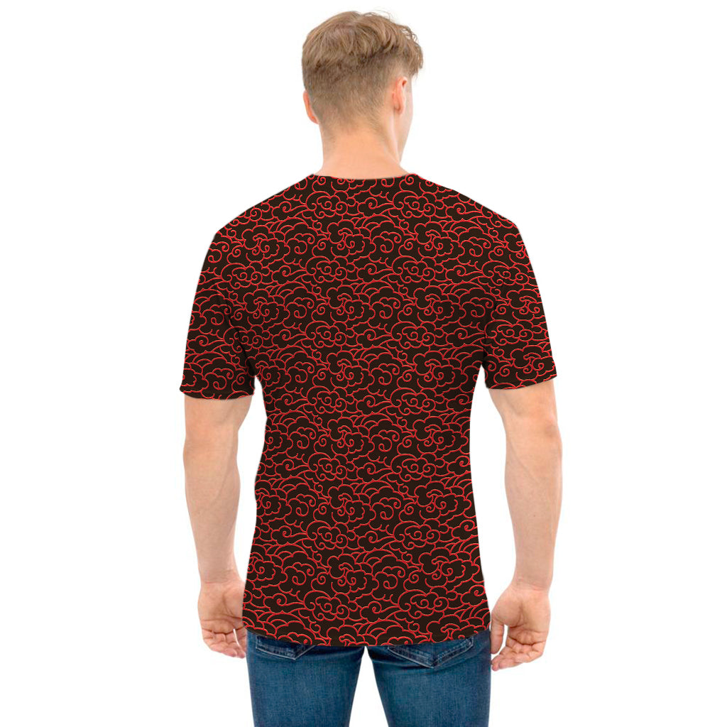 Chinese Cloud Pattern Print Men's T-Shirt