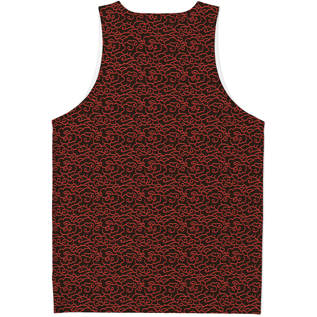 Chinese Cloud Pattern Print Men's Tank Top