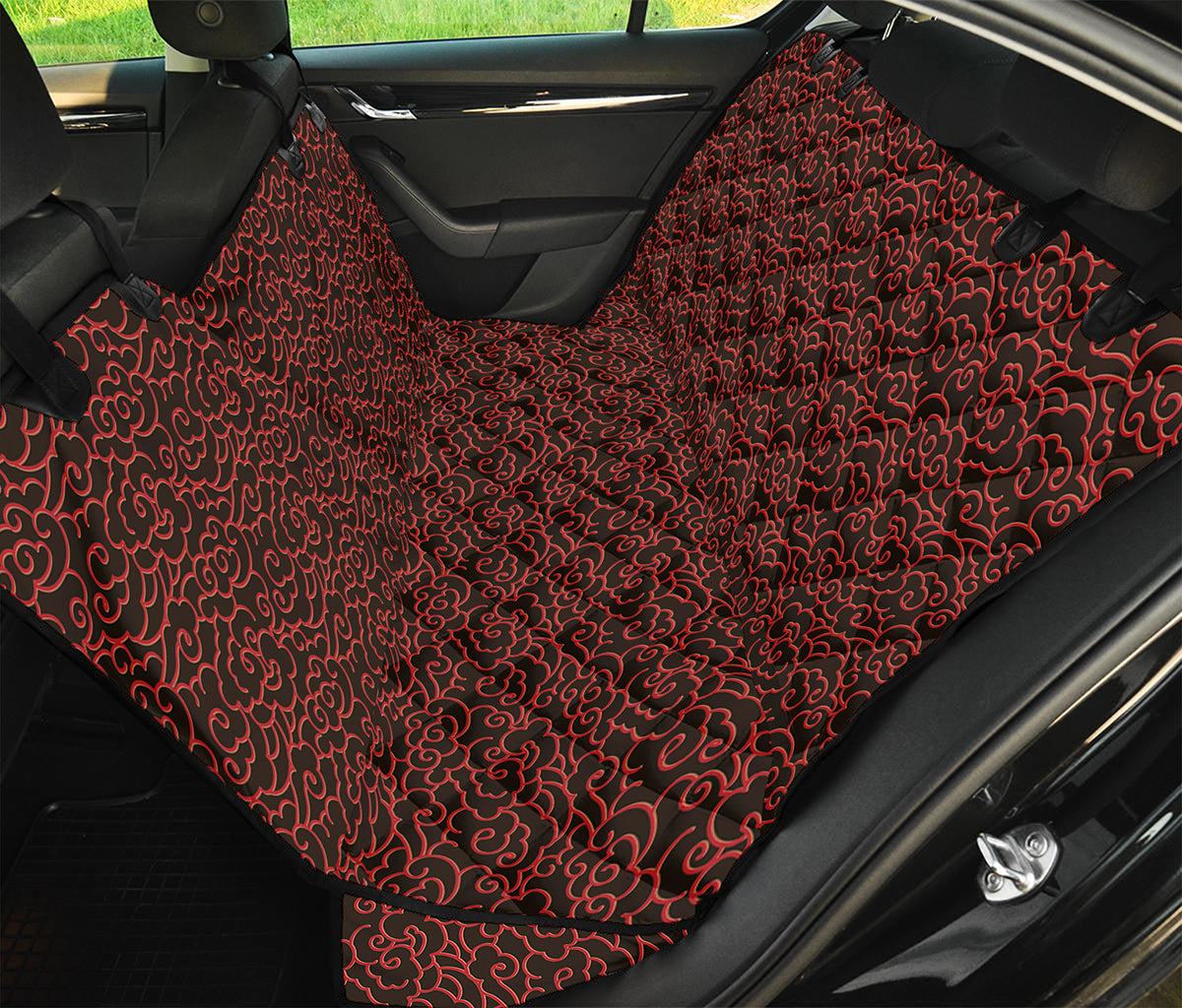 Chinese Cloud Pattern Print Pet Car Back Seat Cover