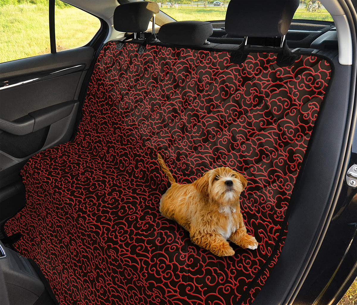 Chinese Cloud Pattern Print Pet Car Back Seat Cover