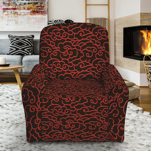 Chinese Cloud Pattern Print Recliner Slipcover