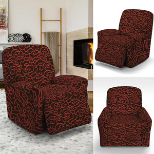 Chinese Cloud Pattern Print Recliner Slipcover