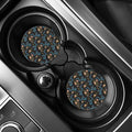 Chinese Dragon And Flower Pattern Print Car Coasters