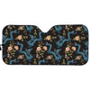 Chinese Dragon And Flower Pattern Print Car Sun Shade