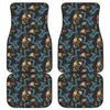 Chinese Dragon And Flower Pattern Print Front and Back Car Floor Mats