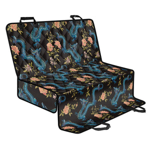 Chinese Dragon And Flower Pattern Print Pet Car Back Seat Cover