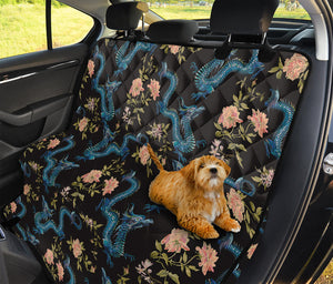 Chinese Dragon And Flower Pattern Print Pet Car Back Seat Cover