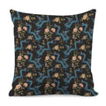 Chinese Dragon And Flower Pattern Print Pillow Cover