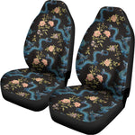 Chinese Dragon And Flower Pattern Print Universal Fit Car Seat Covers