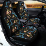 Chinese Dragon And Flower Pattern Print Universal Fit Car Seat Covers