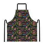 Chinese Dragon Flower Pattern Print Apron