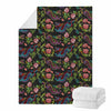 Chinese Dragon Flower Pattern Print Blanket