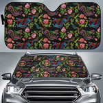 Chinese Dragon Flower Pattern Print Car Sun Shade GearFrost