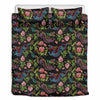 Chinese Dragon Flower Pattern Print Duvet Cover Bedding Set