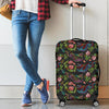 Chinese Dragon Flower Pattern Print Luggage Cover GearFrost