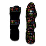 Chinese Dragon Flower Pattern Print Muay Thai Shin Guard