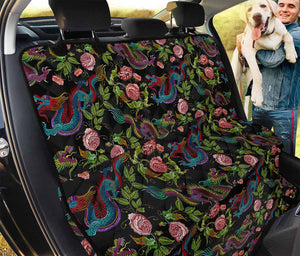 Chinese Dragon Flower Pattern Print Pet Car Back Seat Cover