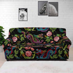 Chinese Dragon Flower Pattern Print Sofa Cover