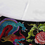 Chinese Dragon Flower Pattern Print Sofa Cover