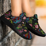 Chinese Dragon Flower Pattern Print Sport Shoes GearFrost