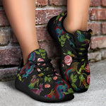 Chinese Dragon Flower Pattern Print Sport Shoes GearFrost