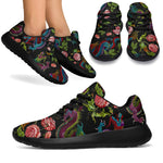 Chinese Dragon Flower Pattern Print Sport Shoes GearFrost