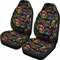 Chinese Dragon Flower Pattern Print Universal Fit Car Seat Covers