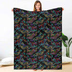 Chinese Dragon Pattern Print Blanket