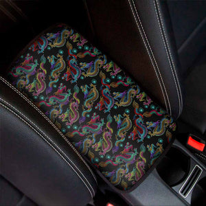 Chinese Dragon Pattern Print Car Center Console Cover
