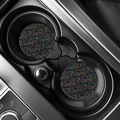 Chinese Dragon Pattern Print Car Coasters