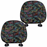 Chinese Dragon Pattern Print Car Headrest Covers
