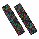 Chinese Dragon Pattern Print Car Seat Belt Covers