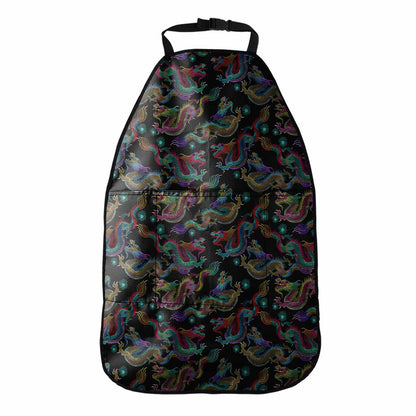 Chinese Dragon Pattern Print Car Seat Organizers
