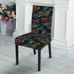 Chinese Dragon Pattern Print Dining Chair Slipcover