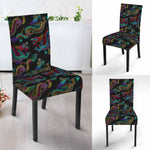 Chinese Dragon Pattern Print Dining Chair Slipcover