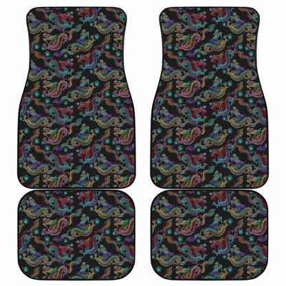 Chinese Dragon Pattern Print Front and Back Car Floor Mats