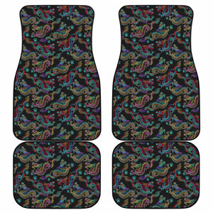 Chinese Dragon Pattern Print Front and Back Car Floor Mats