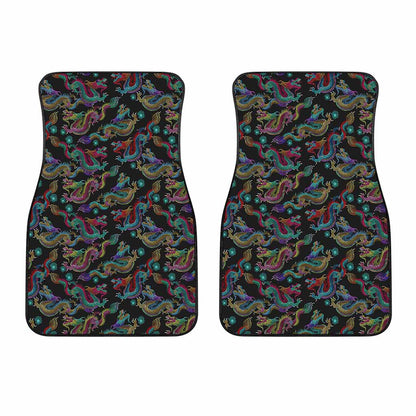 Chinese Dragon Pattern Print Front Car Floor Mats