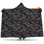 Chinese Dragon Pattern Print Hooded Blanket