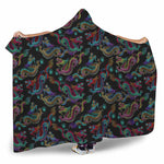 Chinese Dragon Pattern Print Hooded Blanket