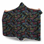 Chinese Dragon Pattern Print Hooded Blanket