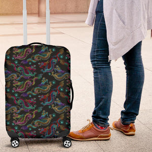 Chinese Dragon Pattern Print Luggage Cover GearFrost