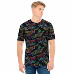 Chinese Dragon Pattern Print Men's T-Shirt