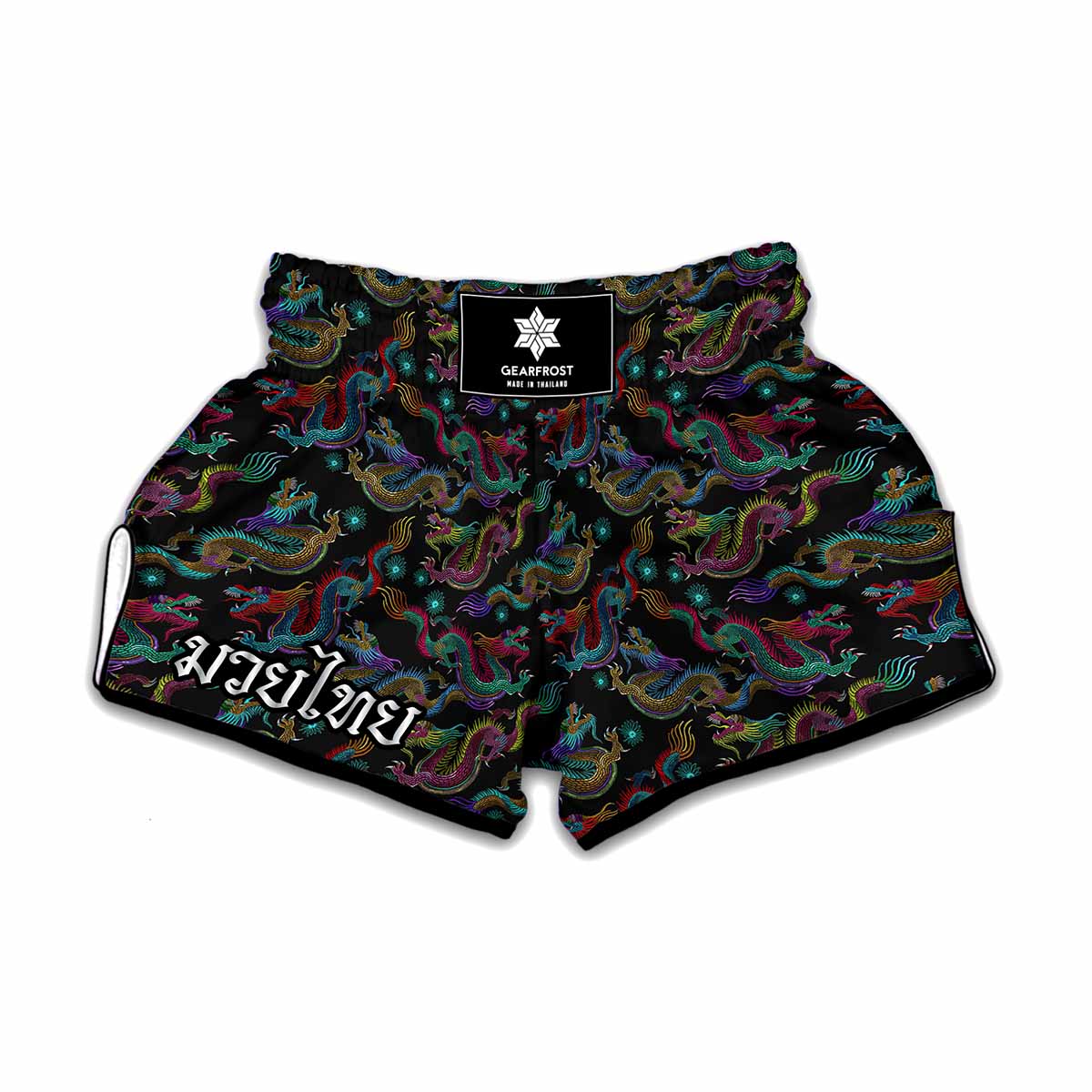 Chinese Dragon Pattern Print Muay Thai Boxing Shorts